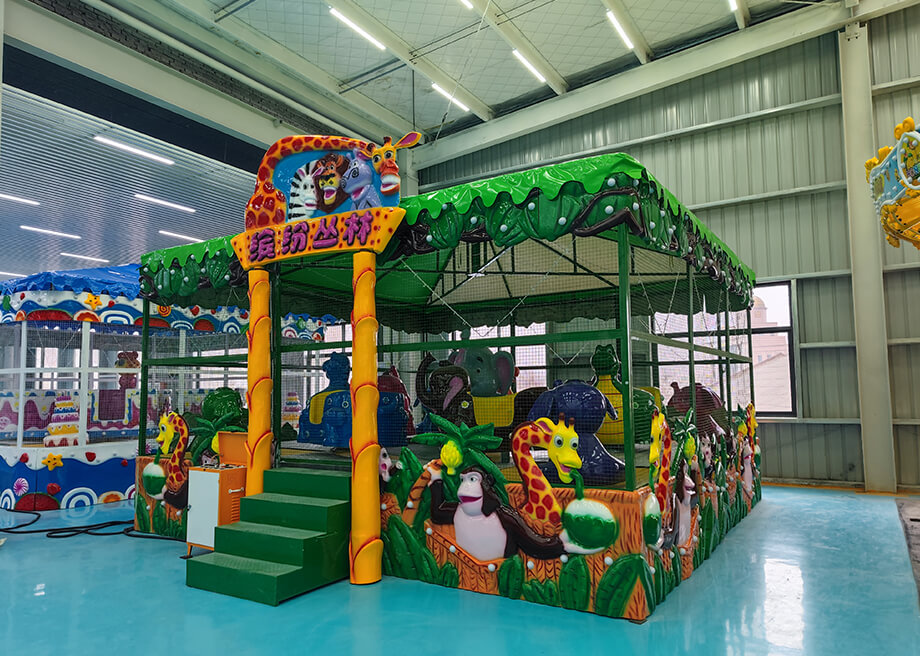Colorful Jungle Spray Ball Car Rides