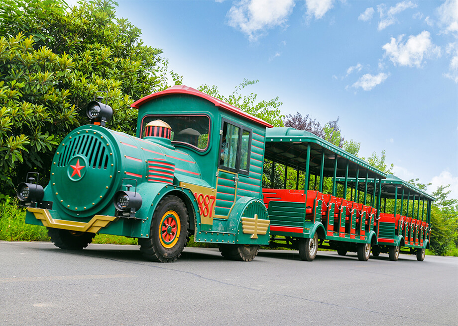 Large Trackless Train-72 Seats Dark Green Color