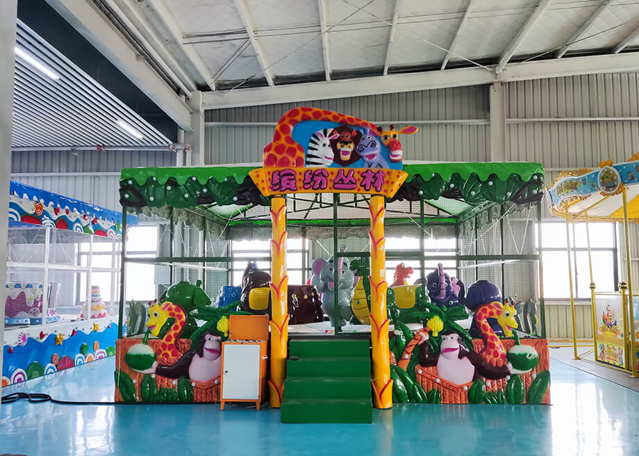 Colorful Jungle Spray Ball Car Rides