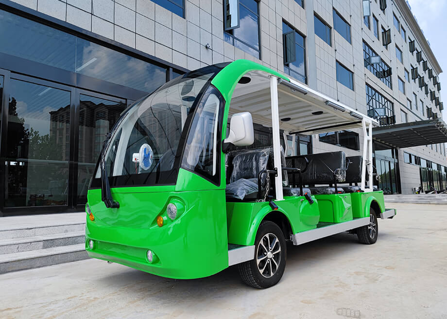 Electric Sightseeing Car-14 Seats Semi-Enclosed Carriage Tourist Bus