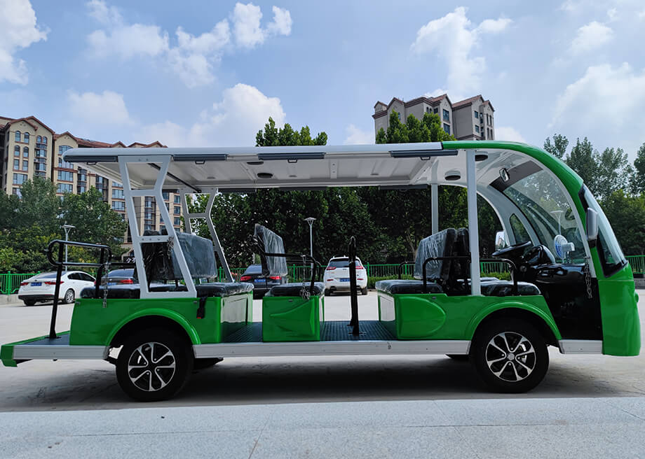 Electric Sightseeing Car-14 Seats Semi-Enclosed Carriage Tourist Bus
