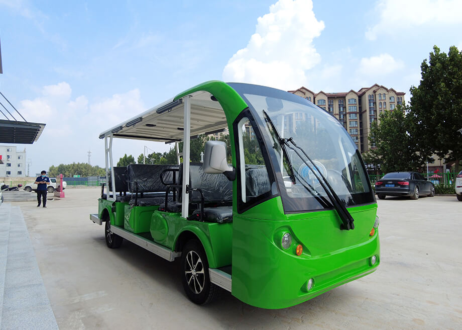 Electric Sightseeing Car-14 Seats Semi-Enclosed Carriage Tourist Bus
