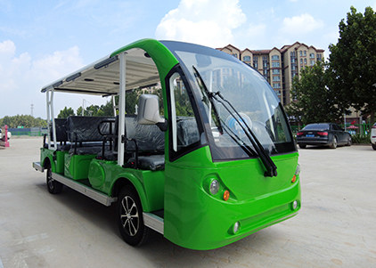 Electric Sightseeing Car-14 Seats Semi-Enclosed Carriage Tourist Bus