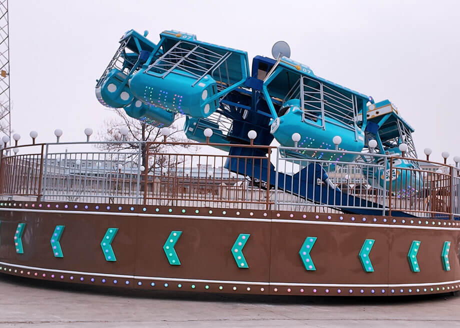 Spinning Rides Blue Braveheart Spinning Wheel Rotating Rides-Henan Sanshuo Amusement ...